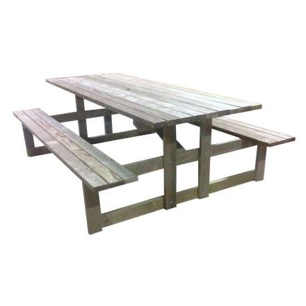 One Piece Table Bench Seats 8, Outdoor Bench Seat And Table